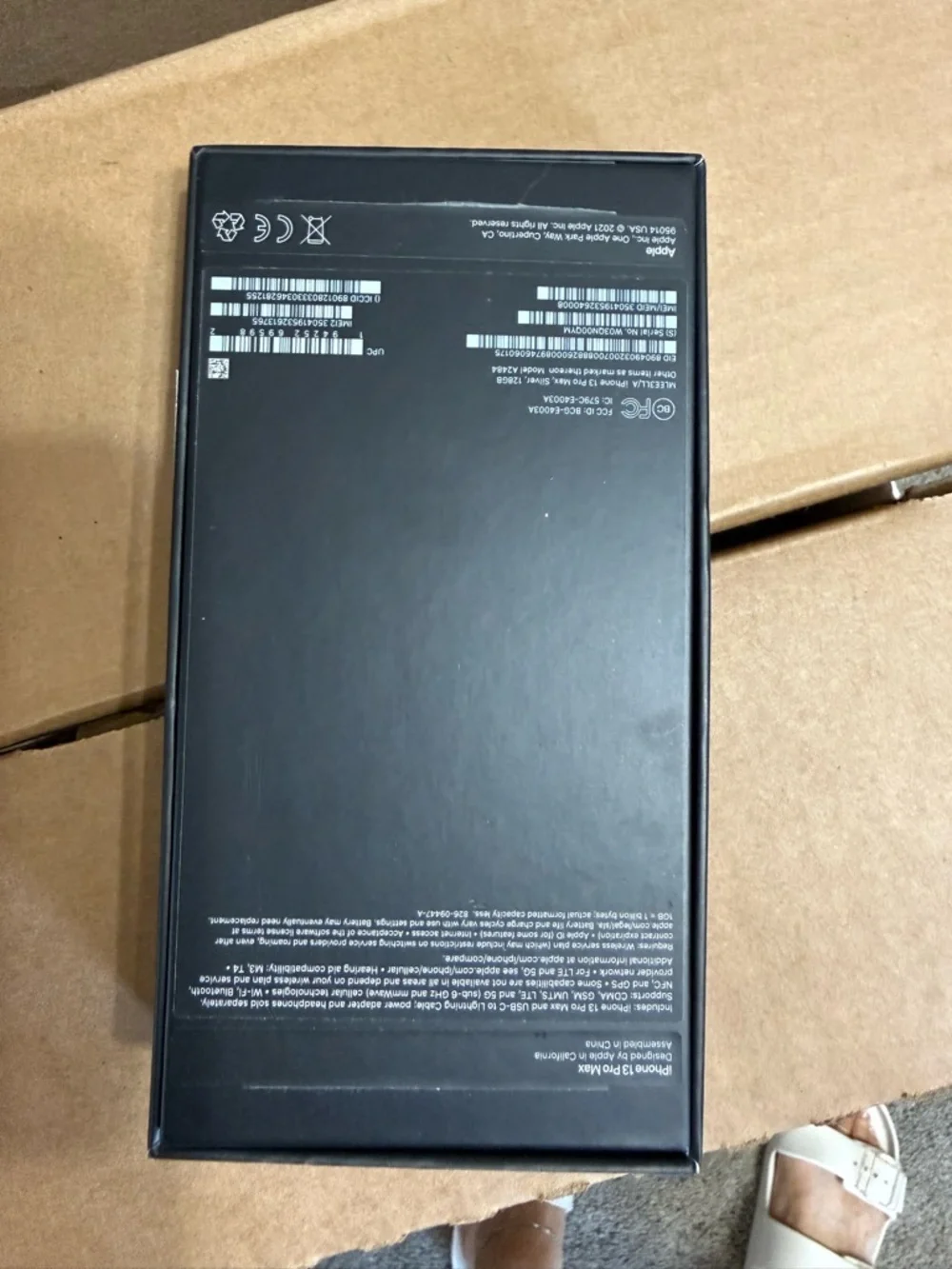 iPhone 13 Pro Max Box w/ charging Cable & Original Sticker